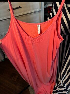 Zenana Coral Sleeveless Tank Dress Size XL Soft Knit Casual Summer Dress